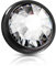 Paula & Fritz® Aufsatz-Dermal Anchor 5 mm Kristall schwarz/klar 316L Chirurgenstahl 1,6 mm Gewinde Haut-Anker Skin Diver Implantat Kugel