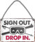 Blechschilder Lustiger Ski Spruch “Sign Out. Drop IN.“ Deko Hängeschild Tür Gebirge Reise Österreich Ski Metallschild Schild Witziges Geschenk zum Geburtstag oder Weihnachten 18x12 cm