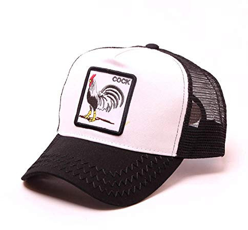 Herren Kappe Hut Mesh Summer Baseball Caps Unisex Bestickte Männer Frauen Atmungsaktive Hip Hop Snapback Hüte Paar Sun Cap Herren Trucker Hat-Black_Cock