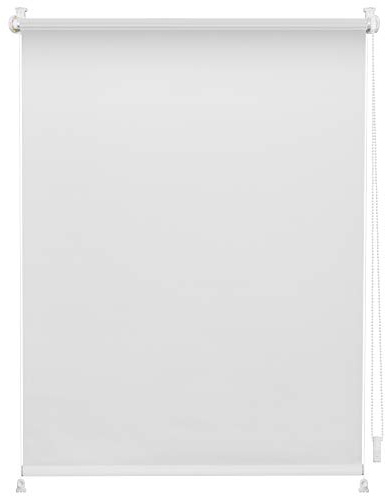 Lichtblick Verdunklungsrollo ohne Bohren, Klemmfix, Thermorollo, Hitzeschutz, Sichtschutz, Wandmontage, Deckenmontage, Rollo für Fenster und Türen Weiß, 80 cm x 150 cm (B x L)