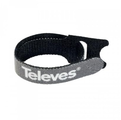 Nylonklettband 10er-Pack schwarz TELEVES KBL