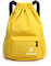 JSNOM Sacca Sportiva Palestra Mare: Zaino Casual Spiaggia Impermeabile per Viaggio Yoga Escursionismo Nuoto Allenamento Scuola con Coulisse per Uomo Donna (Giallo)