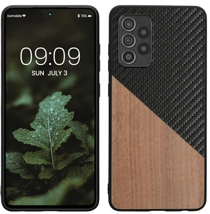 kwmobile Hülle kompatibel mit Samsung Galaxy A52 / A52 5G / A52s 5G - Handyhülle - Handy Schutzhülle - Smartphone Cover - Dunkelbraun Schwarz