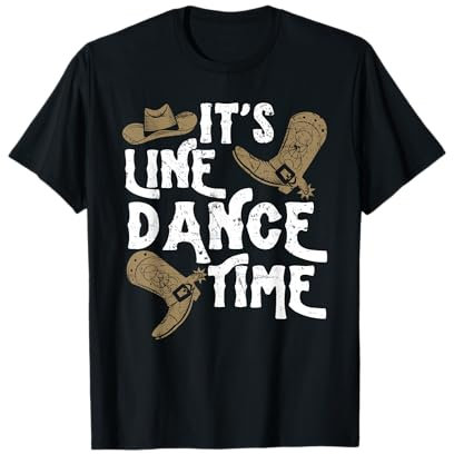 Funny Line Dance Country Dancing Western Cappelli Stivali Maglietta