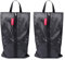 Pack All Sacs à Chaussures résistants à l'eau Plus pour Le Voyage, Organisateur de Chaussures avec Fermeture éclair, Multicolore pour Homme et Femme, Lot de 2 Plus - Noir