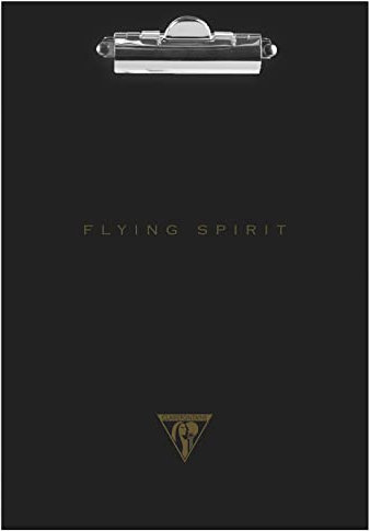 Clairefontaine 116032C - FLYING SPIRIT, Klemmbrett / Dokumentenhalter, 23x33cm, ideal für Unterwegs, Schwarz, 1 Stück