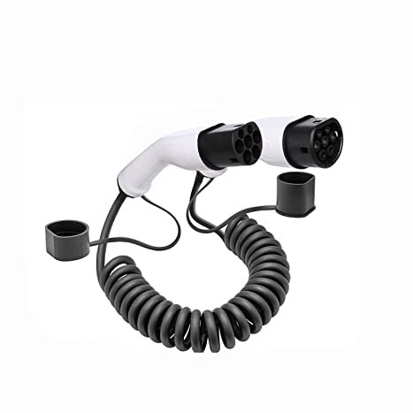 LXSWY elektroauto ladekabel 22KW 32A 3 Phase 5M 7M 10M EV-Ladespiralkabel Typ 2 bis Typ 2 EV-Spiralkabel for Elektrofahrzeug-Autoladestation (Color : 32A 22KW 10M)