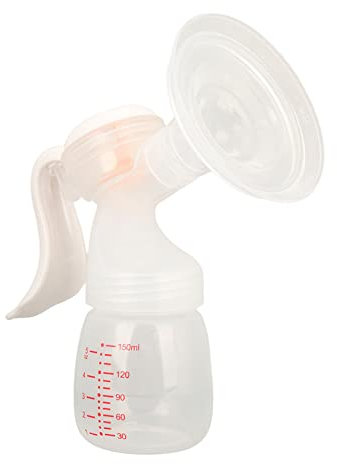 Manual Breast Pump, Adjustable Strong Suction Breast Pump Portable Single Hand Breast Pump Milk Collector Manual Breastfeeding Pump Detachable Breast Milk Catcher for Mother