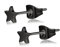 Artskin Nickel frei hypoallergen Titanium Stern Ohrstecker für empfindliche Haut zierliche flache Ohrringe für Teenager Mädchen Frauen kleine minimalistische einfache Schmuck