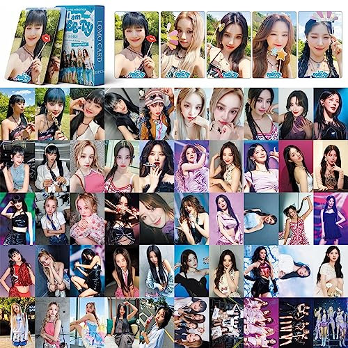 55 Stück (G) I-DLE Lomo Fotokarten I am freety (G) I-DLE Queencard I Feel Neues Fotoalbum Queencards (G) I-DLE Allergy Mini Lomo Cards Photocards Geschenk für Fans Mädchen (G) I-DLE