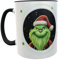 Kilala Weihnachtstasse mit Motiv Merry Grinschmas! in Schwarz, Kaffeebecher mit lustigem Spruch, Weihnachtsmuffel Kaffeetasse, Glühweinbecher als Wichtelgeschenk oder zu Weihnachten