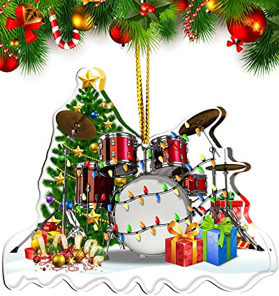 Schlagzeuger-Geschenke für Männer – Trommel-Ornament für Weihnachtsbaum-Spieler, Liebhaber, Andenken