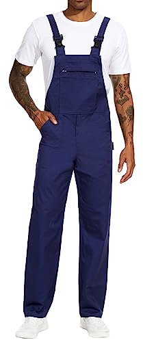 WORK IDEA Salopette da lavoro da uomo, Multi Pocket Technology, Blu marino, XL