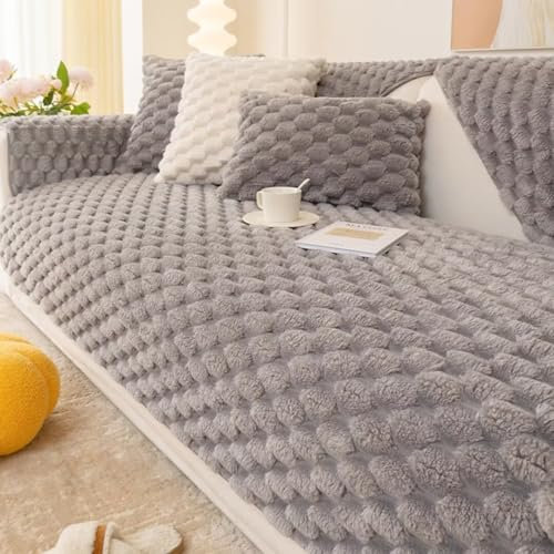 Bettschlange Sofabezug L/U Form Sofa Überzug, 3/2/4/1 Sitzer rutschfeste Sofaschoner Sitzfläche, Ecksofa Bezug Sofahusse Hund Katze Überwurf Hundedecke Waschbar Jahreszeiten Universal,90x240cm