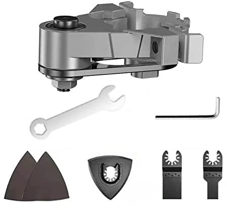 Topyond Amoladora Angular, Adaptador De Cabeza Universal De Metal, Herramienta Adaptadora Oscilante para Accesorios De Amoladora De Repuesto,Adaptador Oscilante para Amoladora