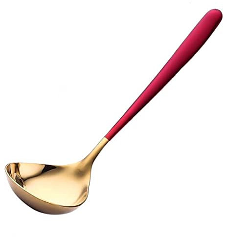 cuillère de table set de cuillères Cuillère à soupe en acier inoxydable à long manche, petite cuillère à soupe à grosse tête, cuillère à soupe domestique, grande cuillère for manger (couleur : bleu do