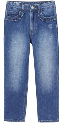 Vertbaudet Gerade Mädchen Jeans, Hüftweite Slim Blue Stone 134