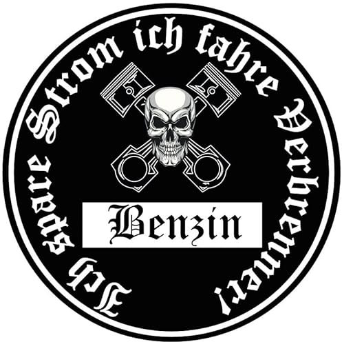 Auto-Aufkleber Ich Spare Strom ich fahre Verbrenner! Innenscheibe Benzin Sticker Fun Feinstaubplakette