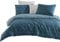 Traumschlaf Renforcé Bettwäsche • Modernes Linien-Design aus 100 % Baumwolle • mit Reißverschluss • moderner Look • 240x220 cm + 2X 80x80 cm blau