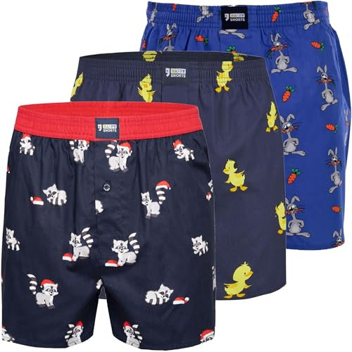 Happy Shorts X Herren Boxershorts, Boxer und Shorts mit Suspense, Farbe:Design 20, Grösse:XL