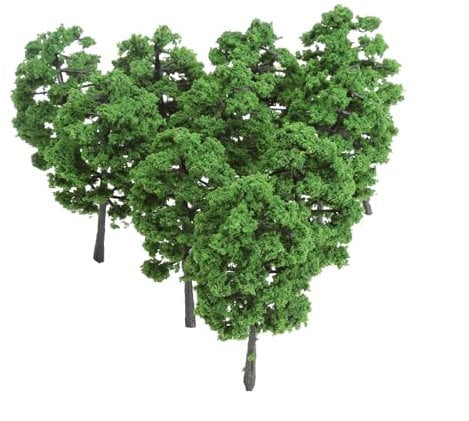 Modellino di alberi per fai da te, 10 pezzi, 8 cm, scala 1:100-1:150, modellini alberi treno, ferrovia, edifici, parco, strada, paesaggio, decorazione, 8 cm, plastica