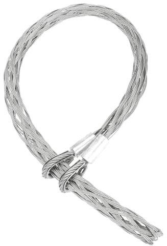 sourcing map 63-75mm OD Cable Pulling Socks Grip 1.2m Double Head Side Pull Wire Mesh Puller Socks Grip Stainless Steel Wire Pulling Tools