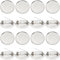 SUNNYCLUE 50 pièce de 30mm pour Broche Cabochon Plateau de Lunette Vierge Fermoirs Ronds Plats en Alliage D'Argent Disque de Base pour Épingle à Revers avec Plateau de Cabochon à Verrouillage de Sécur