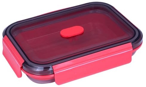 Lurch Frischhaltebox Silikon faltbar up & down 1200 ml frozen pink