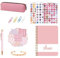 Kindertagebücher, Tagebücher und Notizbücher, Sammelalbum- und Tagebuchzubehör-Set, Kunst- und Bastelsets, Tagebuch-Set, unlinierte Seiten, Tagebuch-Set für Kindertagebücher mit Stift für Feiertags-Jo