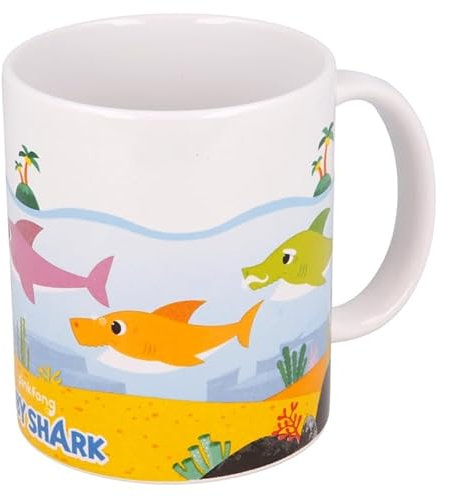 Baby Shark Iconic TV Cartoon Characters Coffee Cups Ceramic Mug 11oz in Gift Box Christmas, Birthday, Perfect (Baby Shark)