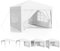 Tonnelle de Jardin 3x3, Pergola-PE Imperméable avec 4 Parois Latérales, Chapiteau UV 50+, Tente de Fête-Plage-Camping-Marché-Reception, Auvent Cadres en Acier, Sac de Transport, Blanc
