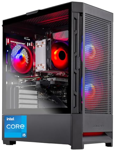 Skytech Gaming Blaze4 Mini Desktop PC Intel i5 14400F 2.5GHz (4.7GHz Turbo) NVIDIA RTX 5060 Ti 16GB 1TB Gen4 NVMe SSD 16GB DDR5 RAM 5200 650W Gold PSU WLAN Win 11