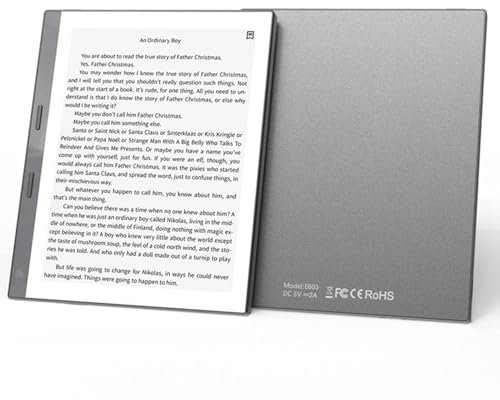 Lecteur de 5,76 Pouces E avec Un Stockage de 32 Go pour Android, Lecteur électronique HD Tactile, 24 Couleurs Temp, Mode Sombre pour PDF EPUB, étude de Voyage (Grey)