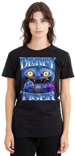 Kpop Demon Hunters Women's K-pop Demon Hunters - Derpy Tiger Bootleg Ladies T Shirt T-Shirt