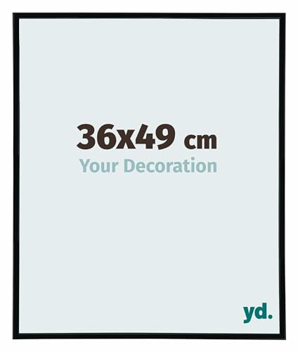 yd. Your Decoration - Puzzlerahmen 36x49 - Schwarz Matt - Puzzlerahmen 500-1000 Teile - Kunststoff Bilderrahmen - Annecy