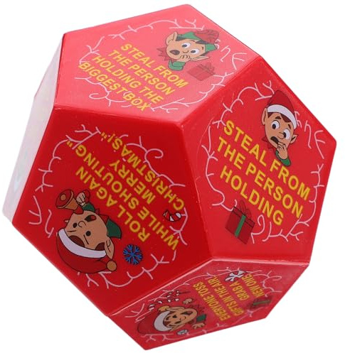 Toddmomy Hilarious Weihnachtswürfel Spiel für Geschenketausch Polyedrische Austausch-dice für Familienfeier Teamwork Partyspaß Festliches Xmas Geschenkspiel für Geburtstag und Jahresfeier