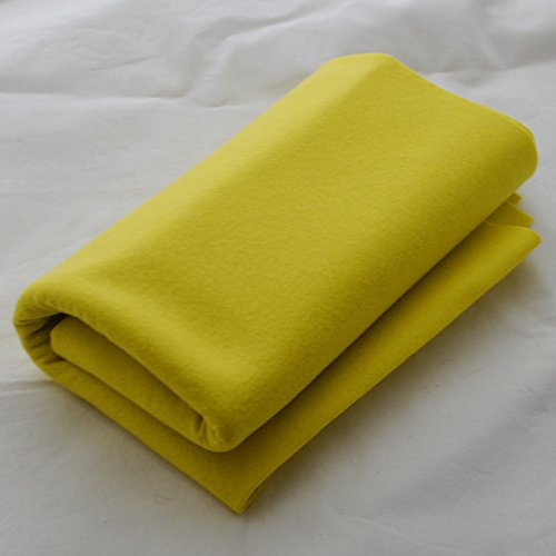 100% Pure Wool Felt Fabric - 1mm Thick - Lemon Yellow - 40cm x 50cm