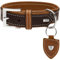 HUNTER TARA Hundehalsband, Leder, Juchtenleder, belastbar, witterungsbeständig, 60 (M-L), dunkelbraun/cognac