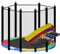 walexo Trampolin Randabdeckung + Sicherheitsnetz für 8 Stangensysteme (366 cm Ø, Bunt/Schwarz)