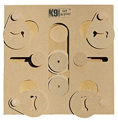 P.J Pet Products K9 IQ Game Cracker For Playful Eating Puzzle Slow Feeder Dog Bowl For Mental Health & Training Interactive Dog Toys For Dog's Food Recyclable Dog Treat Dispenser Toy For Puppies
