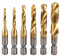 Metrisches HSS-Gewindebohrersatz, M3 M4 M5 M6 M8 M10 Bohrgewindebohrer, 6-teiliges Maschinengewindeschneidwerkzeug für Holz, Kunststoff, Metall