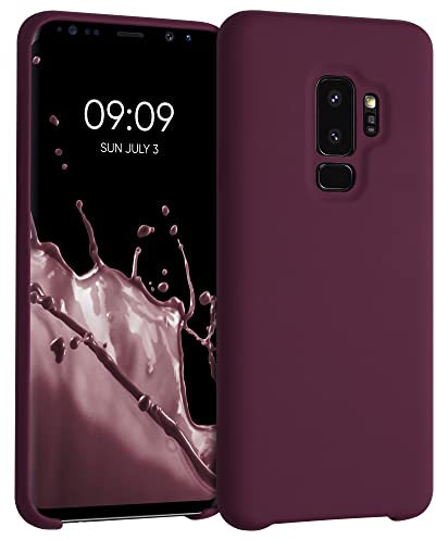 kwmobile Hülle kompatibel mit Samsung Galaxy S9 Plus Hülle - Silikon Handy Case - Handyhülle weiche Oberfläche - kabelloses Laden - Magenta Lila