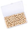 200 Pcs Wooden Beads Set, Natural Round Wood Beads with Storage Box for DIY, Jewelry Craft Making, Crafting, Handmade Decorations, Wooden Decorative Bead(12mm)