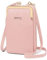 HNOOM Handytasche zum Umhängen Damen Handy Umhängetasche Kleine Umhängetasche Damen Crossbody Handytasche Geldbörse Handy Schultertasche mit Kartenfächer Passt Handy unter 6,5 (Rosa)