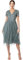 Maya Deluxe Damen Midi-Kleid mit V-Ausschnitt, Verziert Brautjungfernkleid, Grün (Misty Green), 52 EU