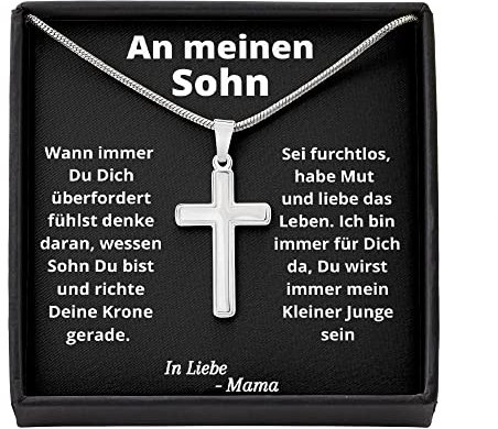 Sohn Geschenke von Mama, Mutter Sohn, An Meinen Sohn Kette mit Spruch