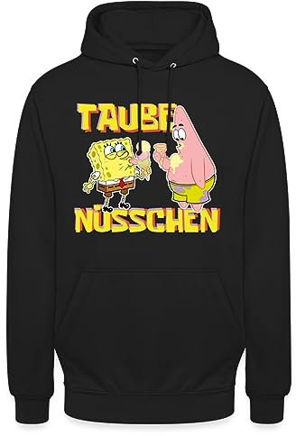 Spreadshirt Spongebob Schwammkopf Taube Nüsschen Patrick EIS Unisex Hoodie, XXL, Schwarz