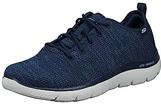 Skechers Men's Summit Doharis Sneakers, Navy Knit Trim, 12 UK