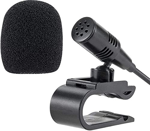 MICMXMO Auto Mikrofon Externe Mikrofon Montage für Pioneer Mic Externes Mic Ersatz für Mikrofon Autoradio Auto Fahrzeug Haupteinheit Bluetooth Audio Stereo GPS DVD,2,5 mm Stecker,Plug and Play