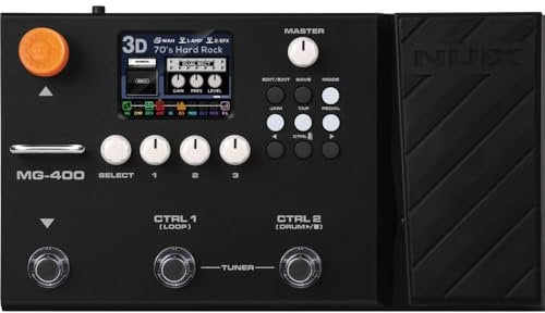 NUX MG-400 Guitar Multi-FX Pedal with dual processors and delivering high definition models and increased flexibility. Integrated effect